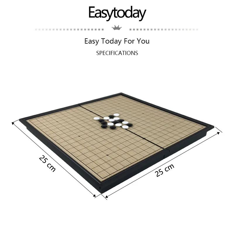 Easytoday высококачественный игровой набор Go складная шахматная доска магнитные
