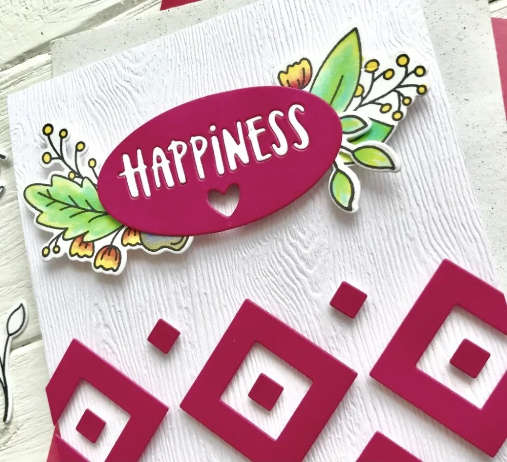 Easywish hombus rectangle background Metal Cutting Dies Stencil for DIY Scrapbooking Album Embossing Paper Cards Making Decor | Дом и сад