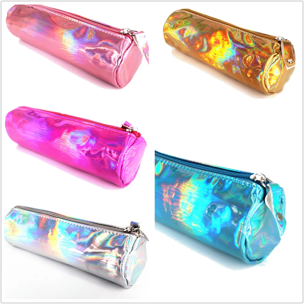 1 шт. цилиндрические лазерные школьные принадлежности чехол для карандашей