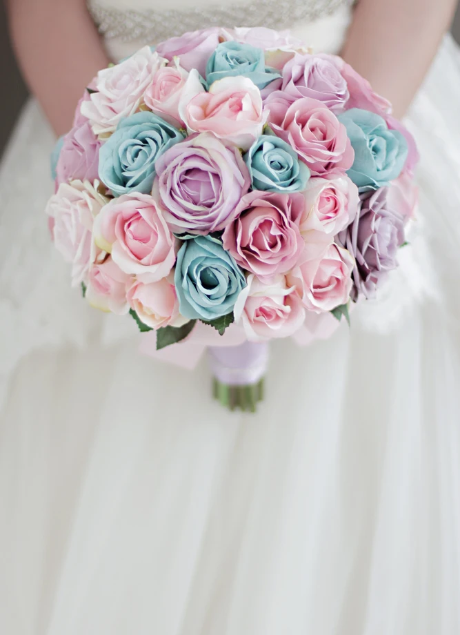 Роскошный индивидуальный цветовой Свадебный букет IFFO невесты подружки светло