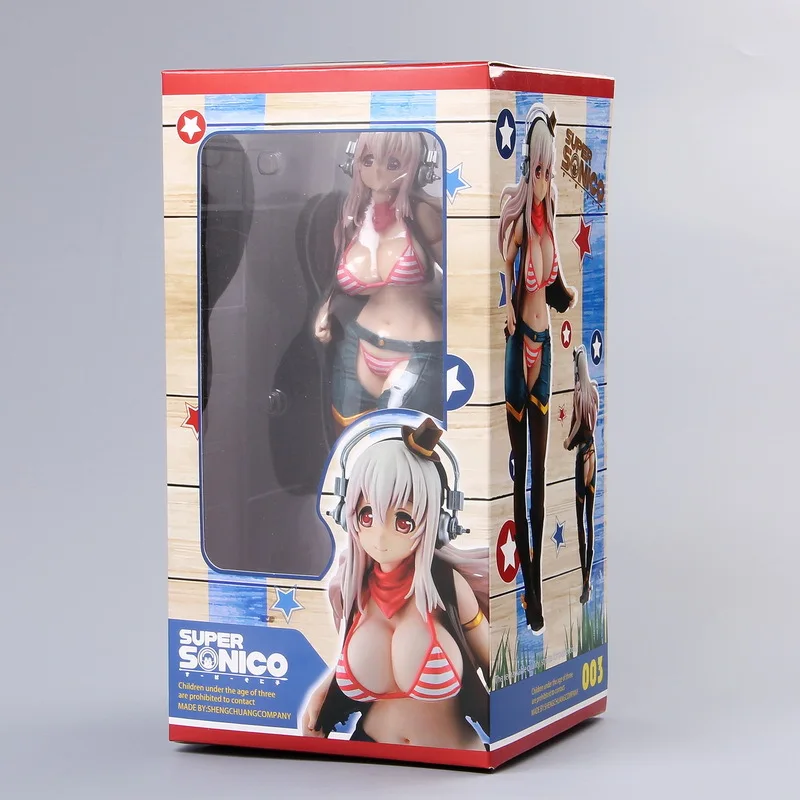 Аниме SoniComi фигурка 24 см Супер Sonico ковбойская девушка Ver ПВХ сексуальная модель