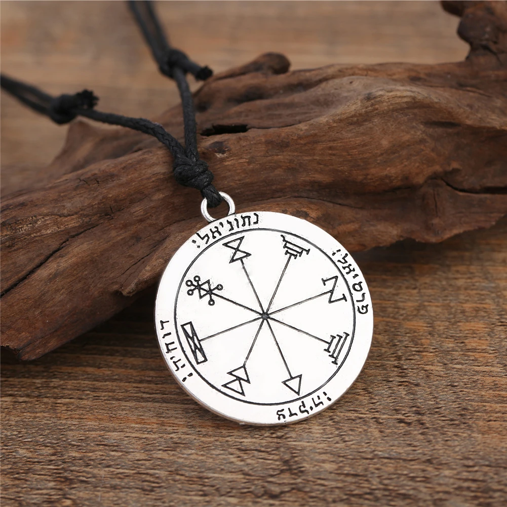 SKYRIM Винтаж Wicca тетраграмматон пентаграмма кулон Пентакль ожерелье Соломон талисман амулет ювелирные изделия для мужчин Рождественский подарок