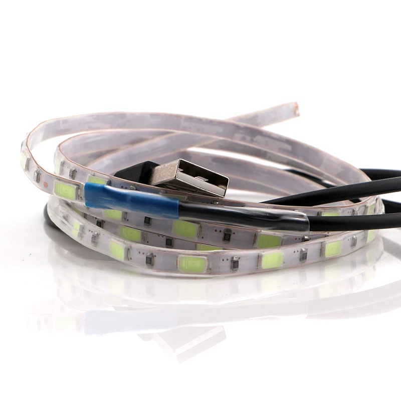 100 шт. 5 В USB 5630 60 SMD 90 см Светодиодная лента автомобильный светильник декоративные