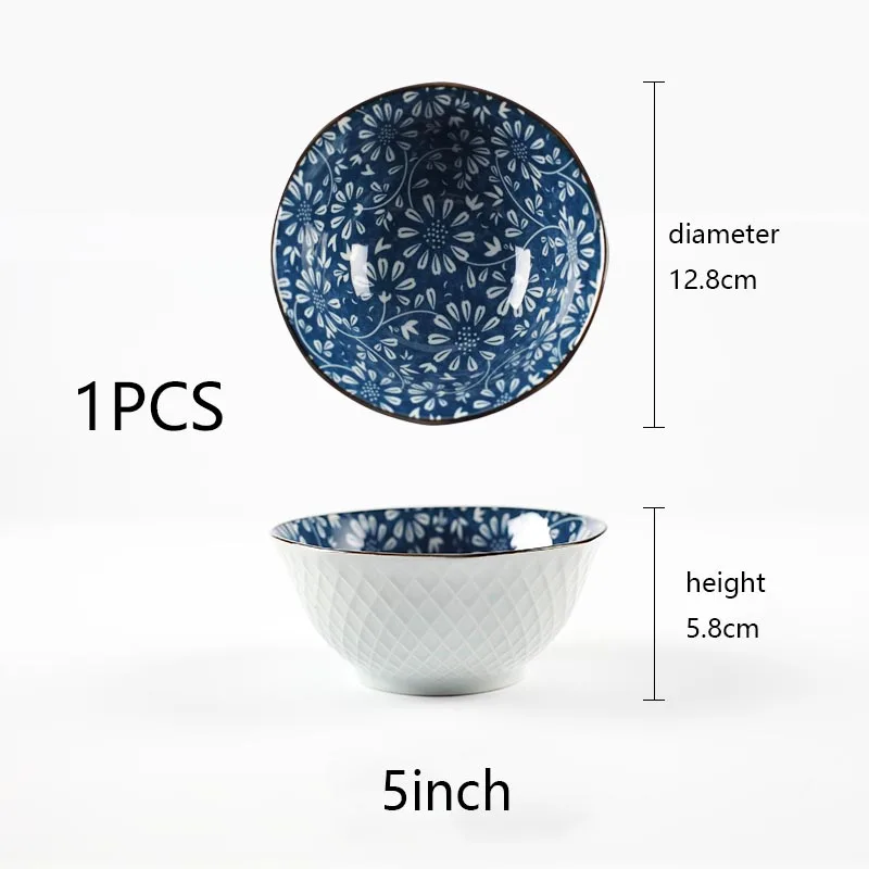 F5inch 5/5. 7/7 Plus/8 дюймов Цзиндэчжэнь Посуда Япония Стиль набор посуды для дома, миски под рис супа чашки для супа с лапшой миска-контейнер Кухня аксессуары для рукоделия - Цвет: F5inch