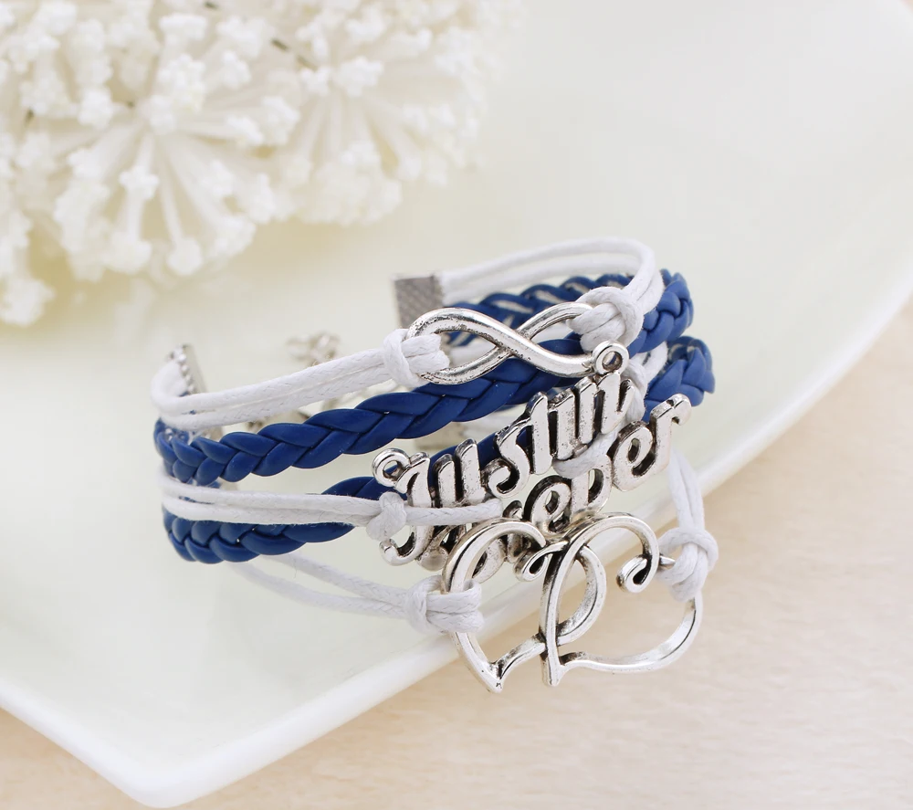 Мода любовника Джастин Бибер с серебряным покрытием браслет чистые сплава