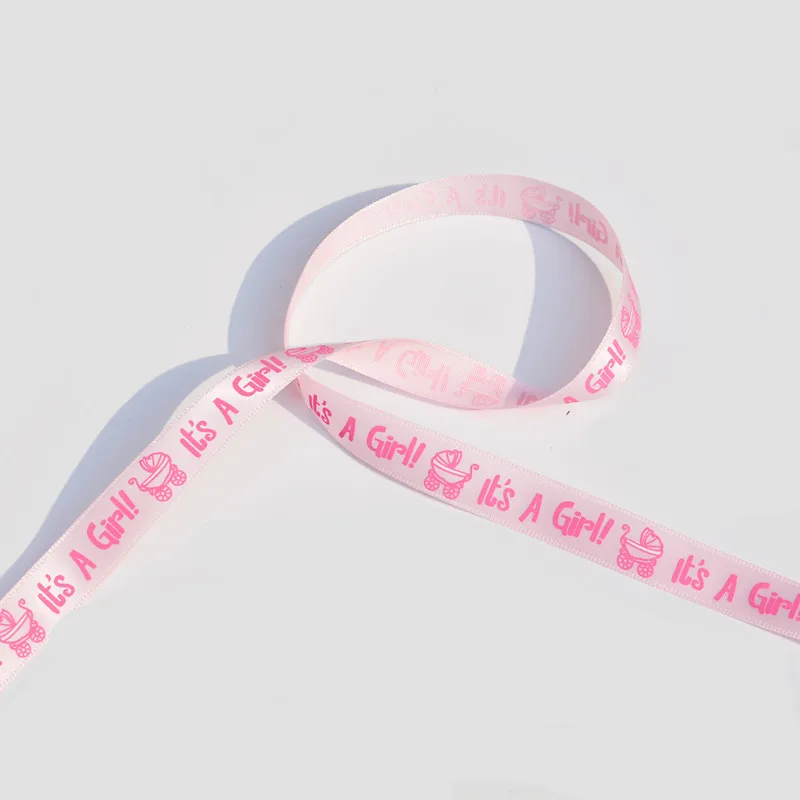 100 ярдов атласная лента для маленьких мальчиков и девочек синяя розовая это торт