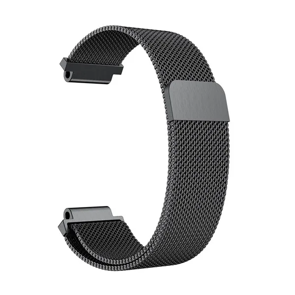 Миланский ремешок для часов для Garmin Vivoactive ацетат Нержавеющая сталь ремешок для часов для Garmin Vivoactive ацетат браслет Watcband - Цвет: Черный