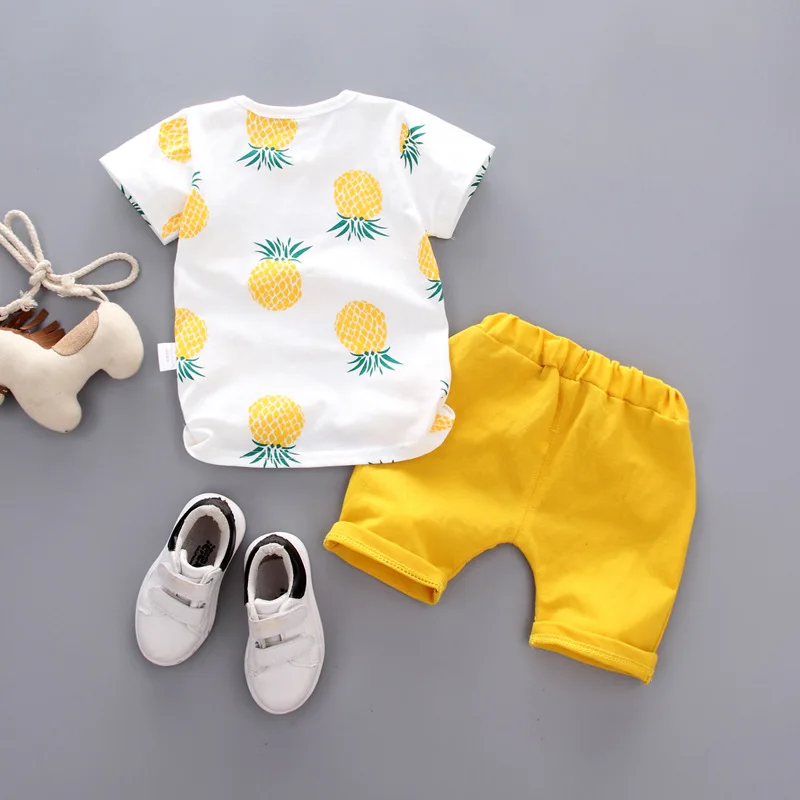 Детская повседневная одежда Новинка лета 2020 футболка и шорты для маленьких