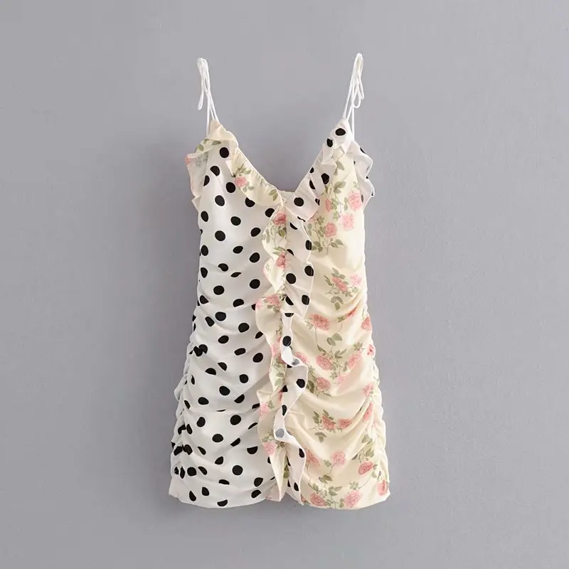 Женское короткое платье с открытой спиной элегантное винтажное лоскутное