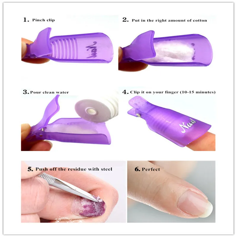 Маникюрный очиститель для педикюра 10 шт./лот фиксирующая крышка инструменты нейл