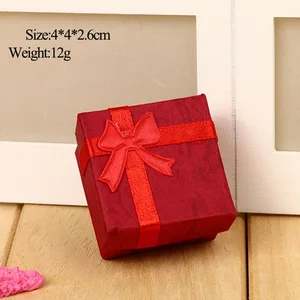 hot selling 48pcslot mini ring box jewelry storage organizer jewellery display earrings gift packaging case present holder free global shipping