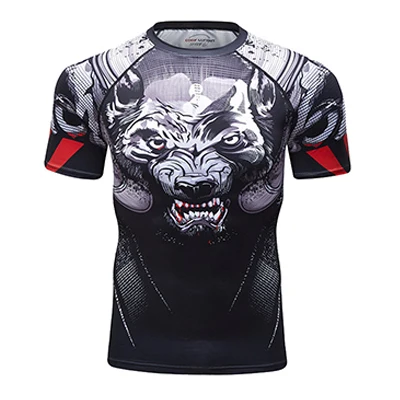 Style E Рашгард MMA боксерские майки мужские дышащие Bjj GI MMA футболки шорты наборы кикбоксинг, муай-тай Fightwear 3D печать спортивный костюм - Цвет: Style E