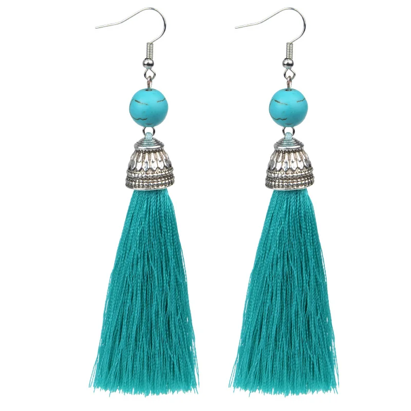 Женские винтажные серьги подвески с натуральным камнем|earrings dangle|tassel drop earringstassel