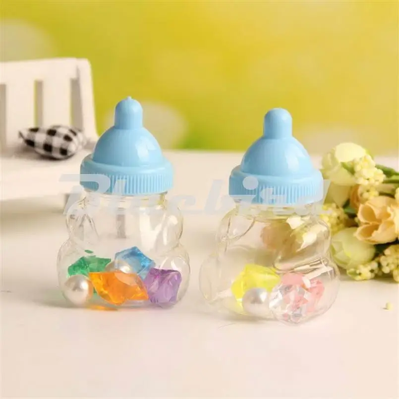 Лидер продаж 12 шт. Baby Shower бутылка для конфет розовый для девочек синий вечеринка для мальчика день рождение любимые Рождественский подарок(Baby shape