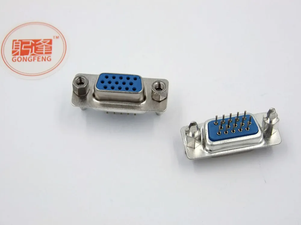 100 шт. Новый DB15/VGA гнездовой разъем с фиксированными ножками Винты/гарпун DP15