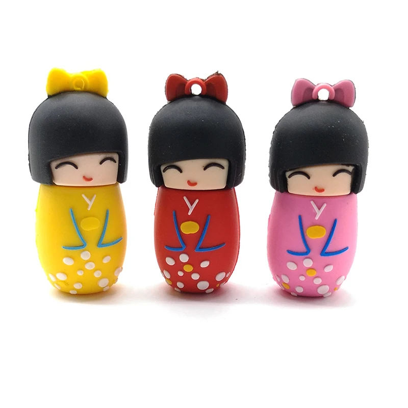 USB флешка 4 ГБ 8 16 32 64 мультяшная Японская девочка usb флеш накопитель милый roly poly toy