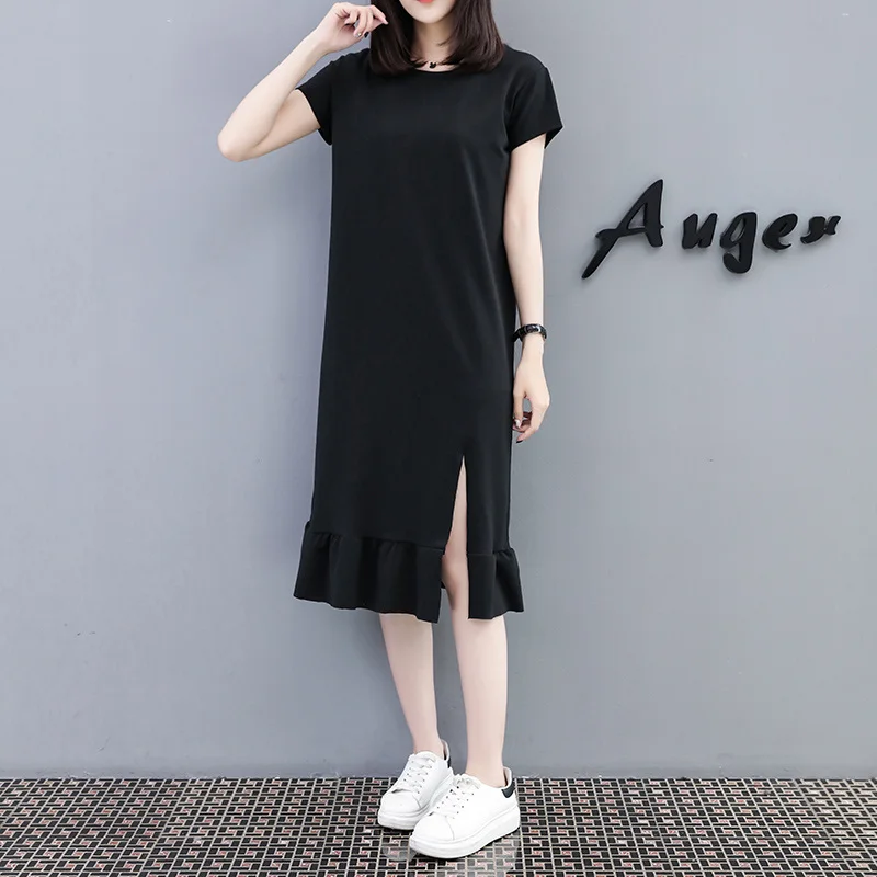 Женское вечернее платье с коротким рукавом и круглым вырезом для ночного клуба