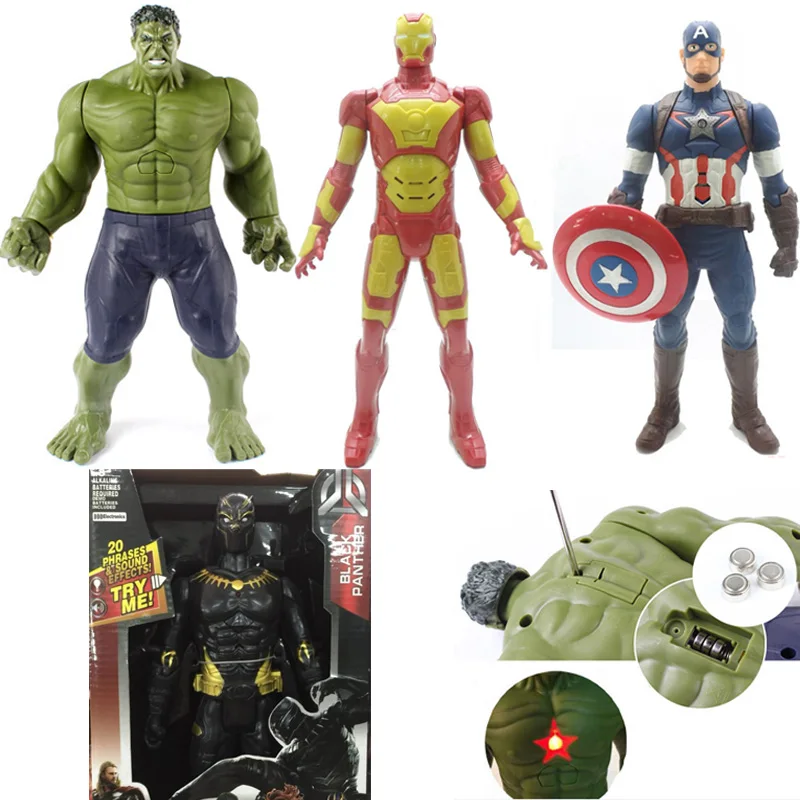 9916 Marvel Мстители Endgame Капитан Америка Железный человек Халк ПВХ фигурка 12 &quot30 см