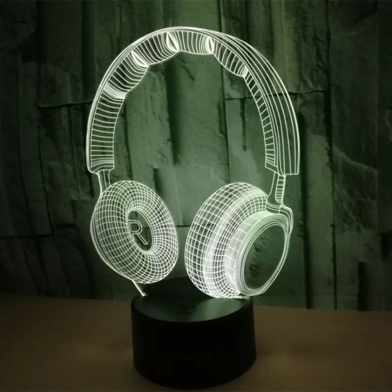 Красочная сенсорная 3d лампа иллюзия светодиодный ночник USB настольная для детей