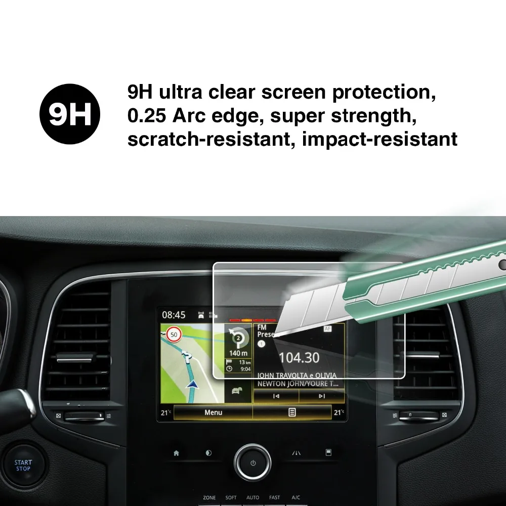 ruiya car screen protector for koleos 2 r link 2017 2018 gps navigation center touch display auto interior protect accessories free global shipping