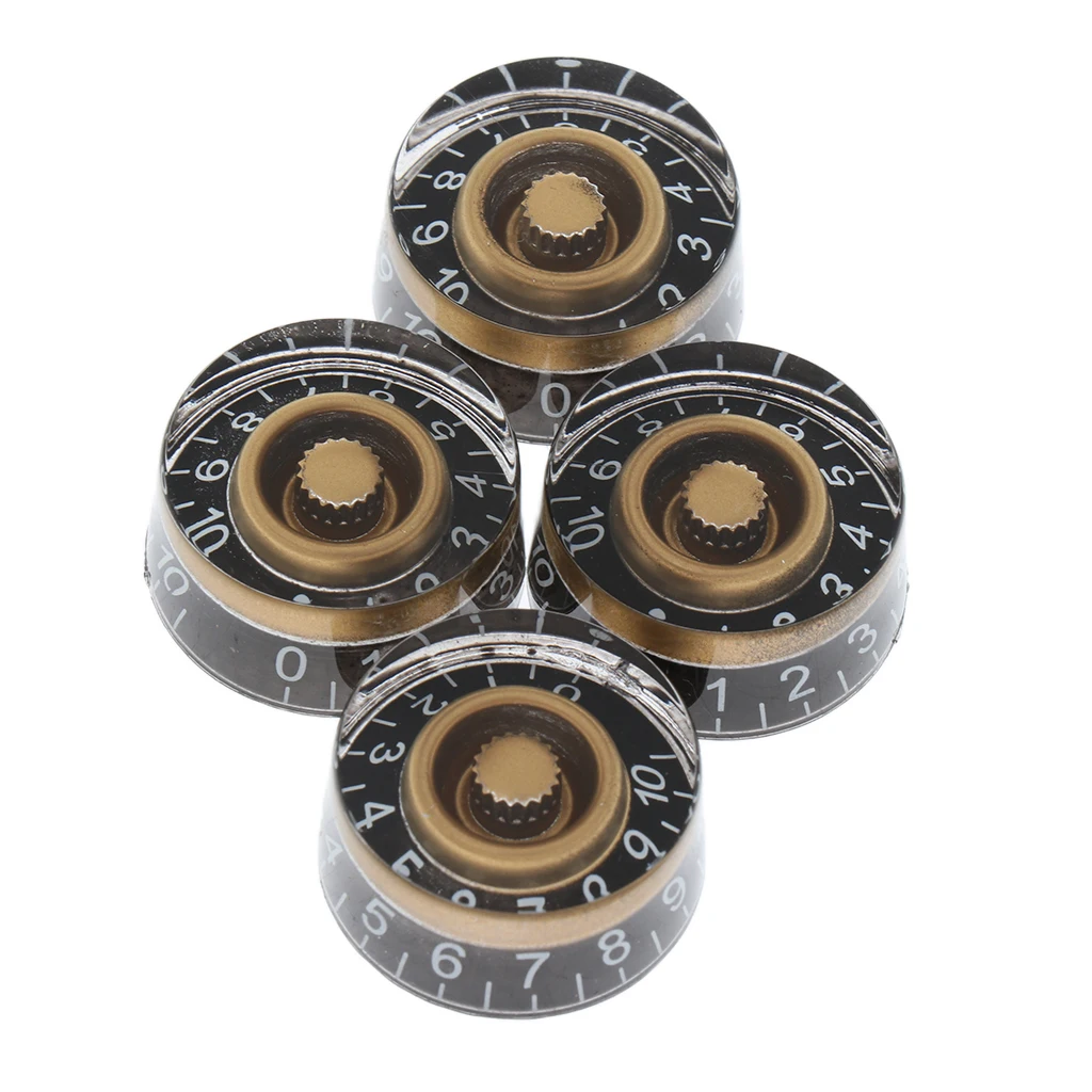 4 шт. ручки с белыми цифрами ручка скорости для электрогитары Les Paul Струнные