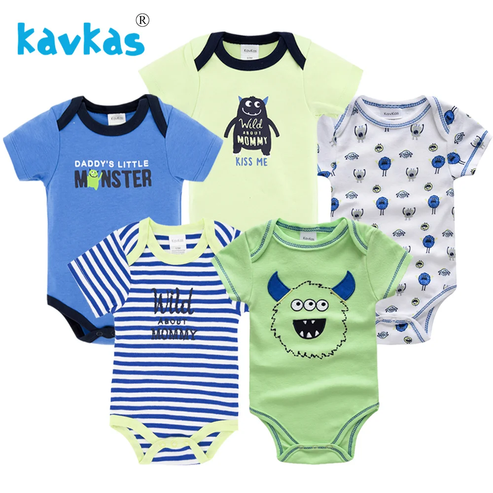 5 шт. детские комбинезоны для мальчиков хлопковая одежда с коротким рукавом