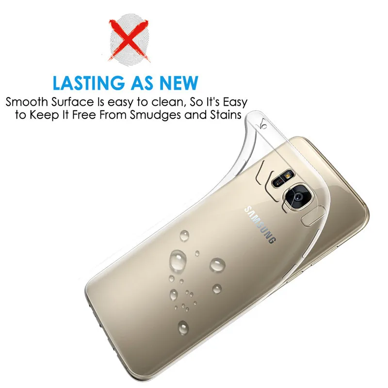 Ультратонкий Прозрачный мягкий чехол из ТПУ для Samsung Galaxy S6 S7 Edge A6 A8 S8 S9 J4 J6 J3 J7 Plus A7 A9
