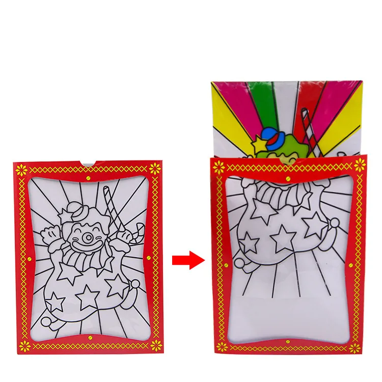 

1 PC Clown Color Changing Card Frame Magic Circus Frame Magic Tricks Close Up Magia For Kids Magic Prop Accessories Funny