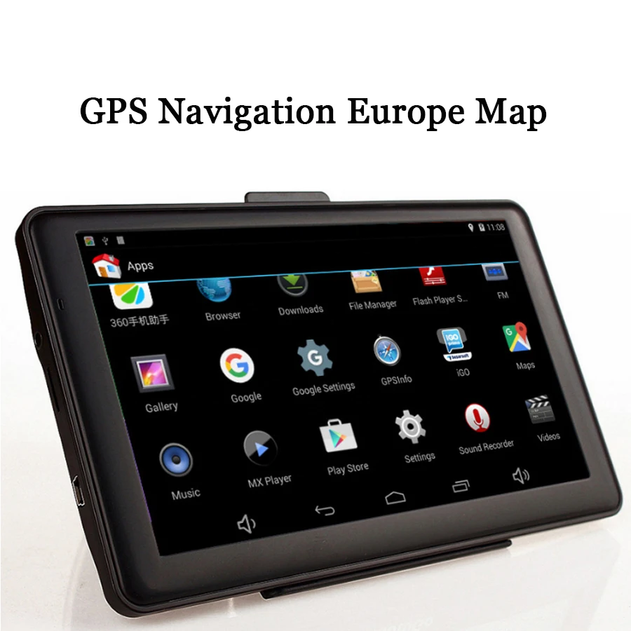 7 дюймовый сенсорный экран Android емкостная gps навигация Европейская карта Wifi Bluetooth