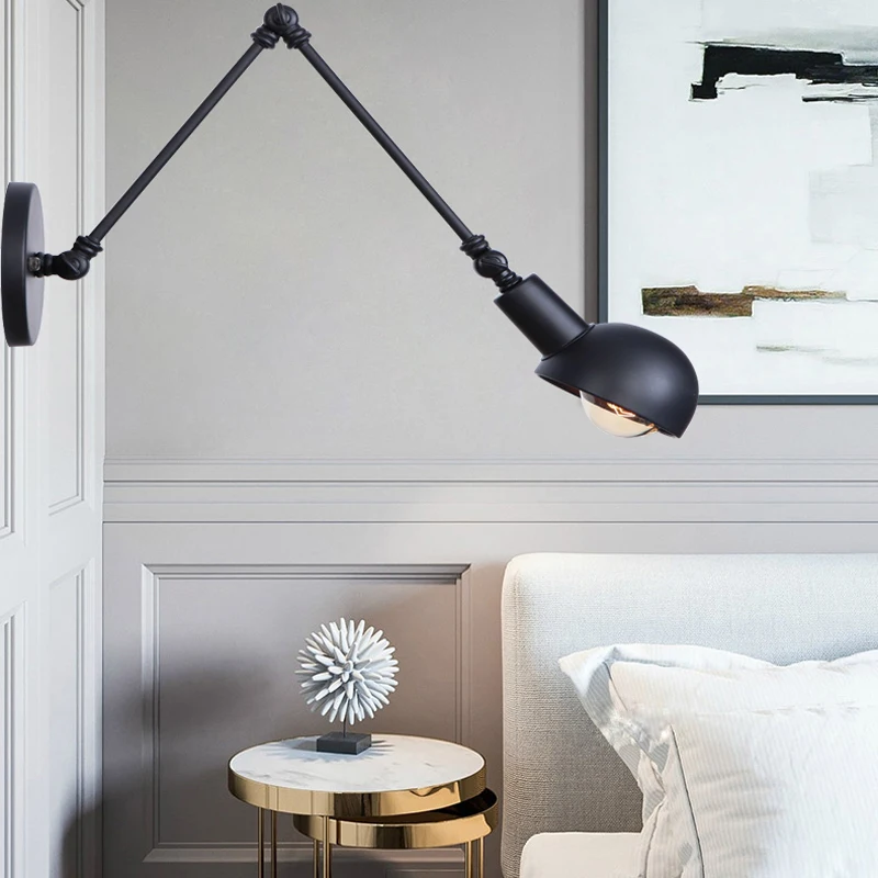 Винтажный настенный светильник с регулируемым рычагом промышленная