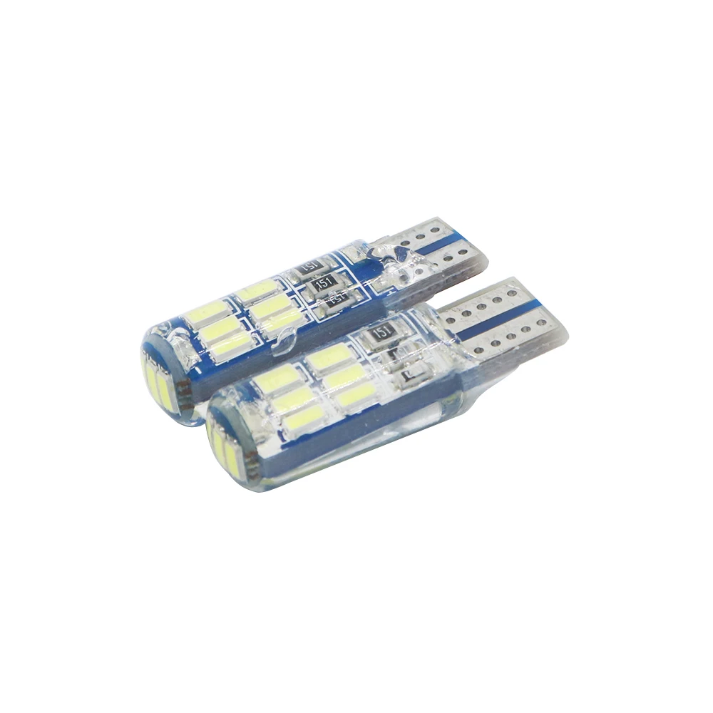 YSY 200 шт. Автомобильные LED T10 W5W led 194 168 15SMD 4014 Белый силиконовый светодиодный свет