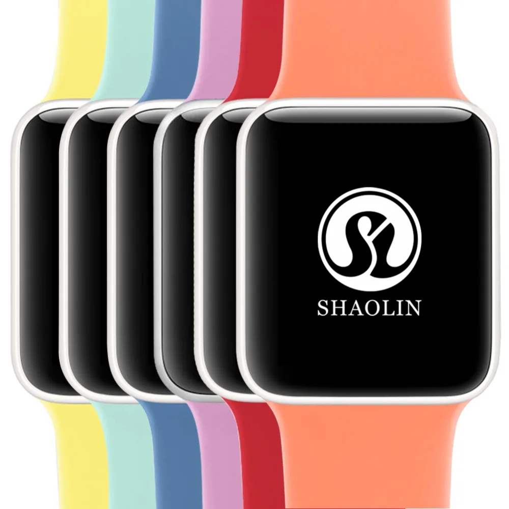 Мягкий силиконовый замена спортивный ремешок для Apple Watch Series 1/2/3 42 мм наручные
