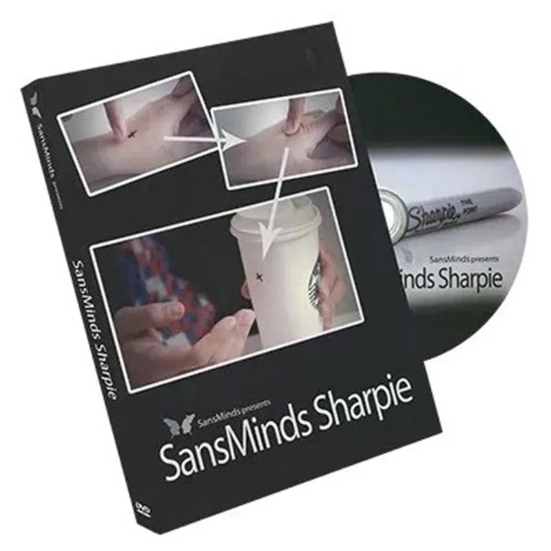 SansMinds Sharpie(DVD + трюк), волшебные трюки, движущиеся рисования, дизайн в любом месте, магия, волшебный маг, крупный план, уличные реквизиты, нанимательный магизм