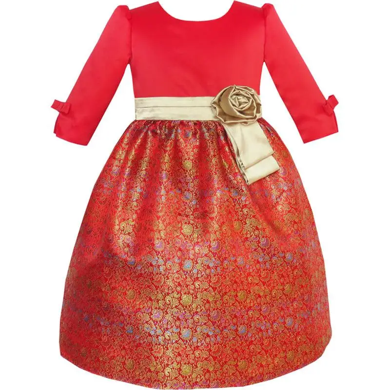 

Sunny Fashion платья для девочек платье Цветок Девушка Платье Поместиться & клеш блеск жаккард рождество День отдыха 2020 Лето Принцесса Свадьба Ве...