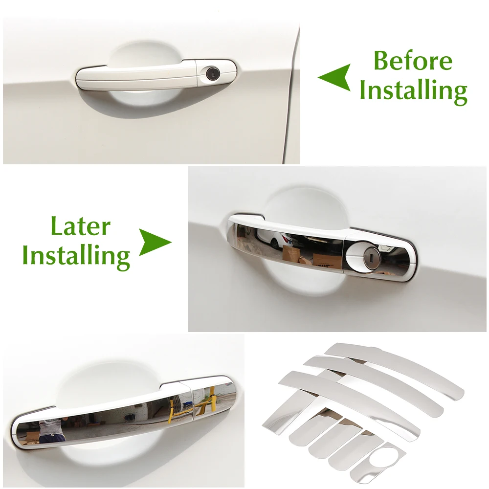 Автомобильные аксессуары крышка дверной ручки из нержавеющей стали Защитные