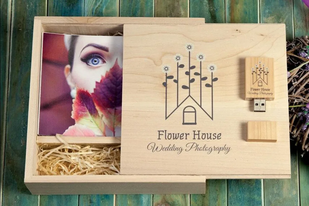 Уникальный фотоальбом с бесплатным логотипом (хранилище 4*6 дюймов) USB 3 0 флеш