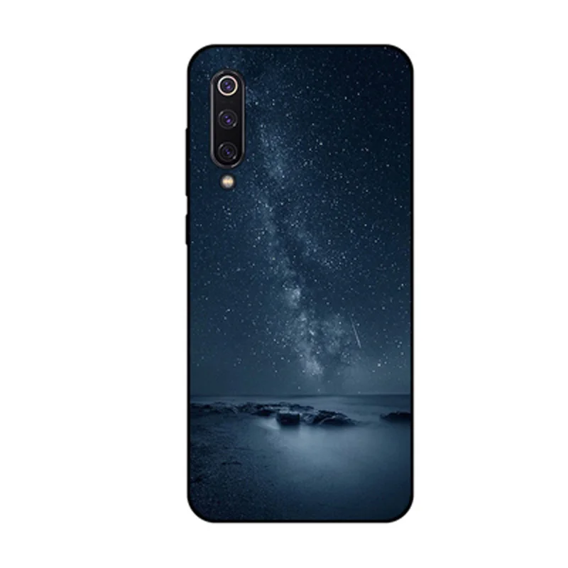 Мягкий чехол для Xiaomi Mi 9 SE мягкий силиконовый из ТПУ с изображением звездного HD Mi9