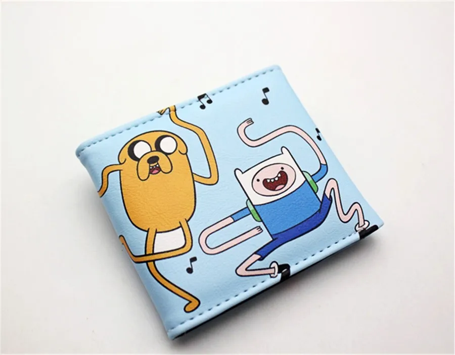 Adventure Time with Finn and Jake BMO Pu короткий бумажник держатель для карт слоя кошелек кожаный мальчиков Для мужчин печати кошельки на кнопке
