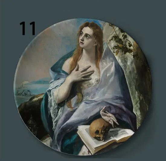 El Greco священник декоративная тарелка Мадонна Иисус церковь декоративная тарелка домашняя Наклейка на стену тарелка испанский Ренессанс живопись тарелка - Цвет: 11