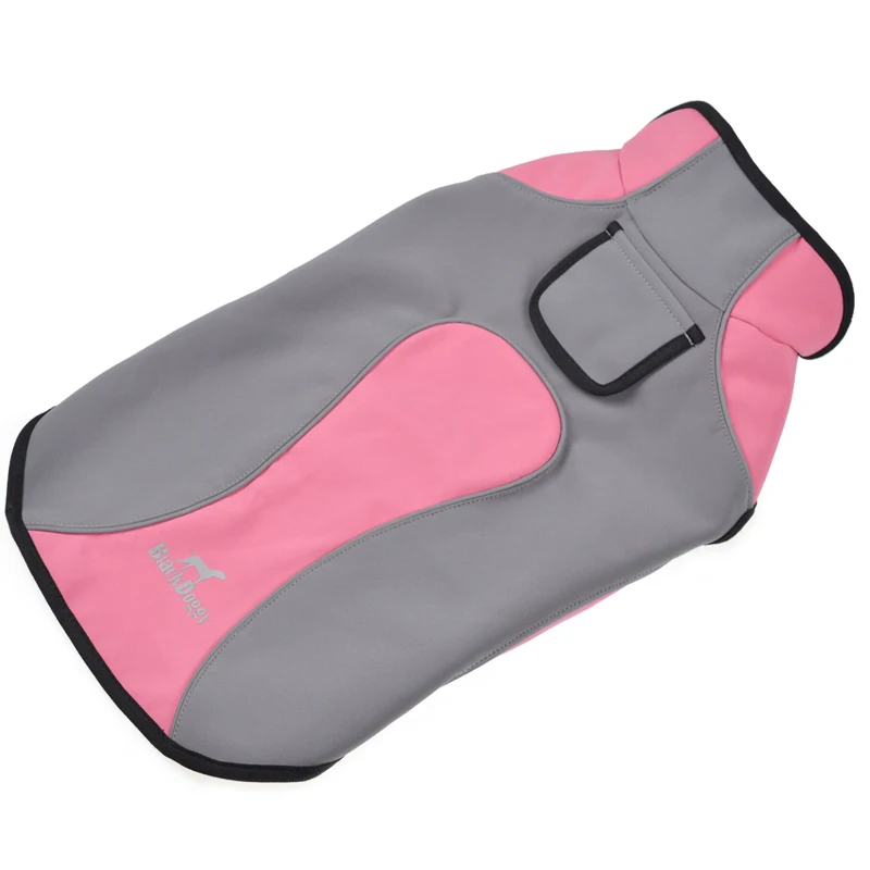 Розовые водонепроницаемые пальто для собак 5 размеров Зимняя Теплая Флисовая