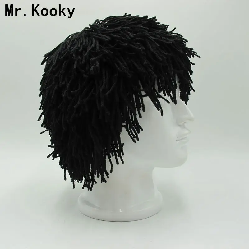 Mr.Kooky бандана Hobo парик бини зимняя теплая шапка ручной работы вязаные шапки для