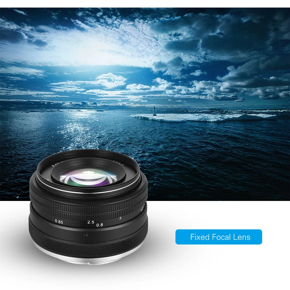 50 мм F/2,0 фиксированный ручной фокус объектив для Sony E Mount беззеркальная камера A5000 A5100 A6500 A9 A6000 A6300 NEX 7/6/5N/5R/5 T/5/3/3N