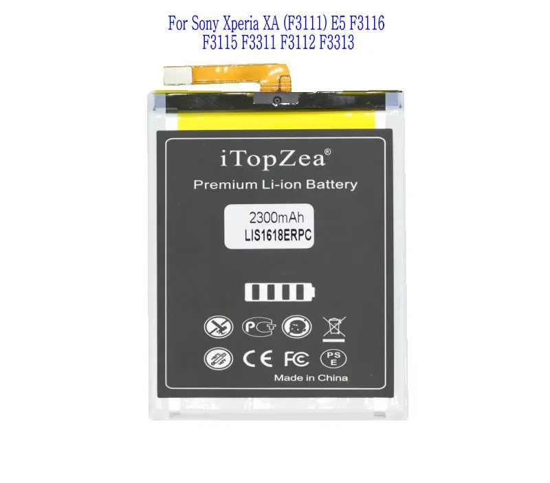 ITopZea оригинальный LIS1618ERPC 2300 мАч аккумулятор для Sony Xperia E5 XA XA1 G3121 G3123 G3125 G3112 G3116 F3111