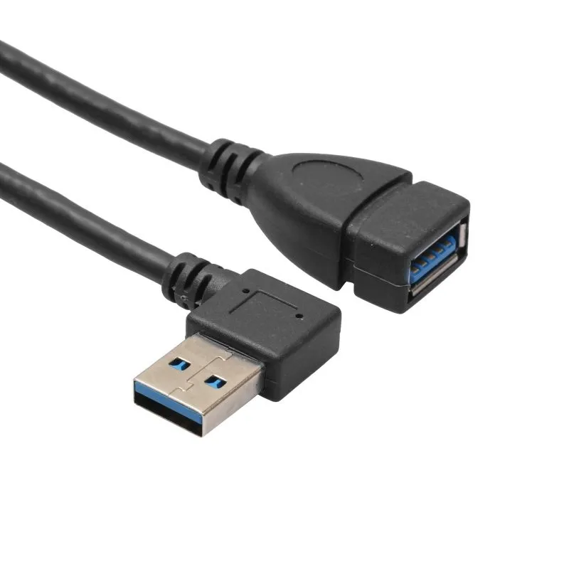 1 шт. USB 3,0 под прямым углом 90 градусов кабель-удлинитель адаптер «Папа-мама» шнур USB кабели, Лидер продаж