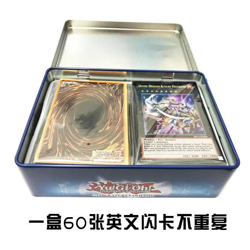 Yugioh игральные карты коллекционные игрушки для мальчиков бесплатно Yu-gi-oh коробка 60 шт. подарки и Ремесла фигурки Япония Yu Gi Oh Легенда игры Cartas - Цвет: Светло-серый