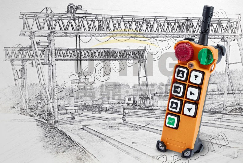 TELE control CE FCC F24-6D промышленный беспроводной двойной скорости 6 кнопок дистанционного управления(1 передатчик+ 1 приемник) для крана