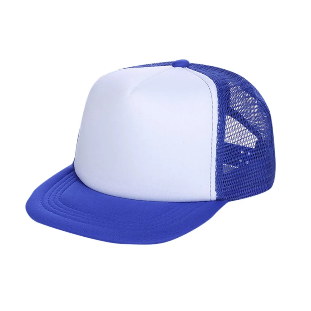 Blank Kids Cap Baby Custom Summer Trucker Hats Patchwork Children Breathable Mesh Adjustable Baseball Boys | Детская одежда и