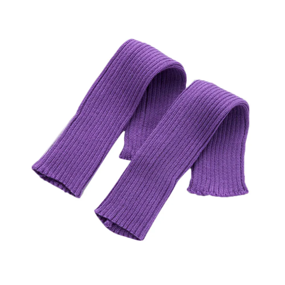 Purple Женские модные вязаные гетры, носки для обуви, хлопковые теплые носки - Цвет: Purple
