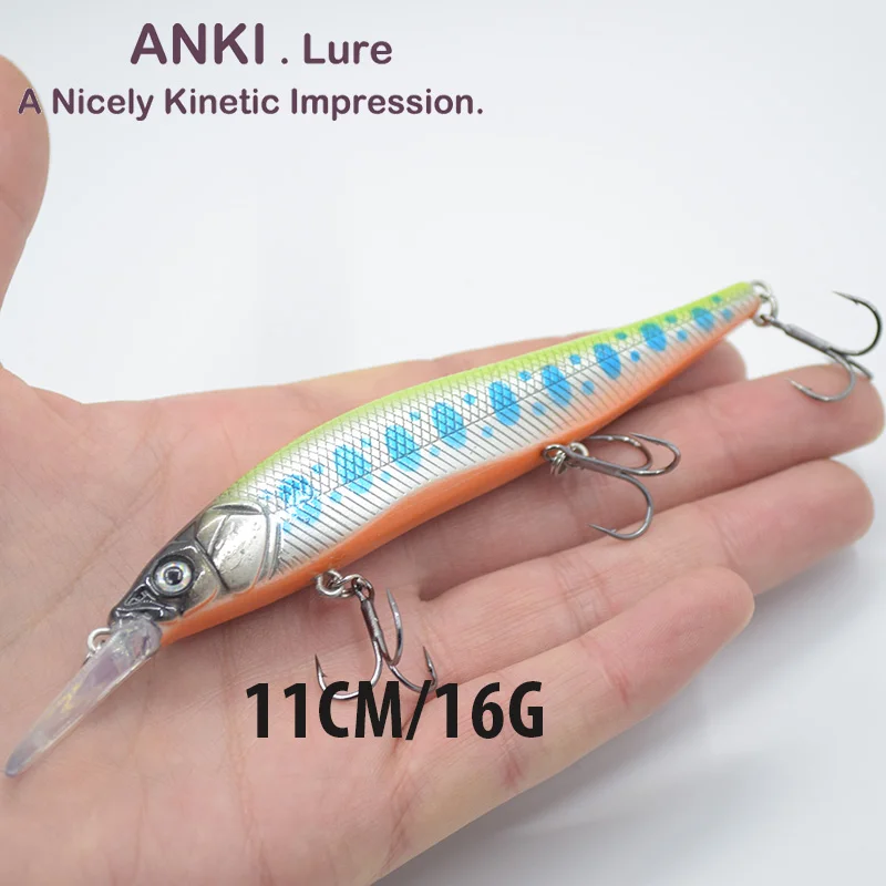 ANKI Япония 16 г 110 мм FAITH CUSTOM JERKBAIT плавающий воблер приманка гольян длинные литые