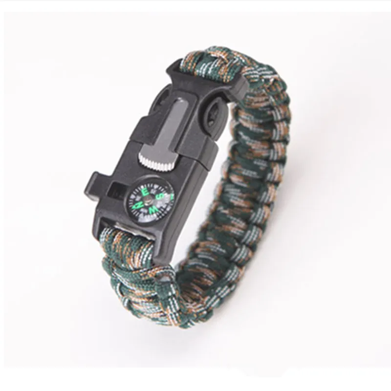Multi function Military Emergency Survival Paracord 4mm Bracelet Outdoor Scraper Whistle Buckle Tools 550 |survival outdoor|survival militarysurvival